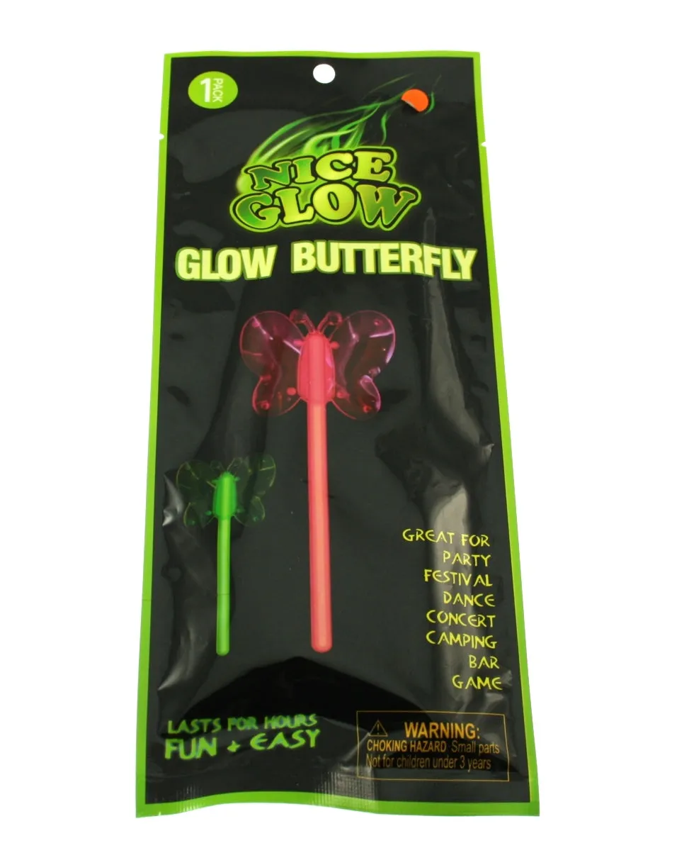 12 Pieces Assorted Glow Butterfly Wands