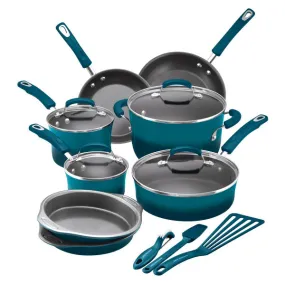 15-Piece Classic Brights Nonstick Cookware Set