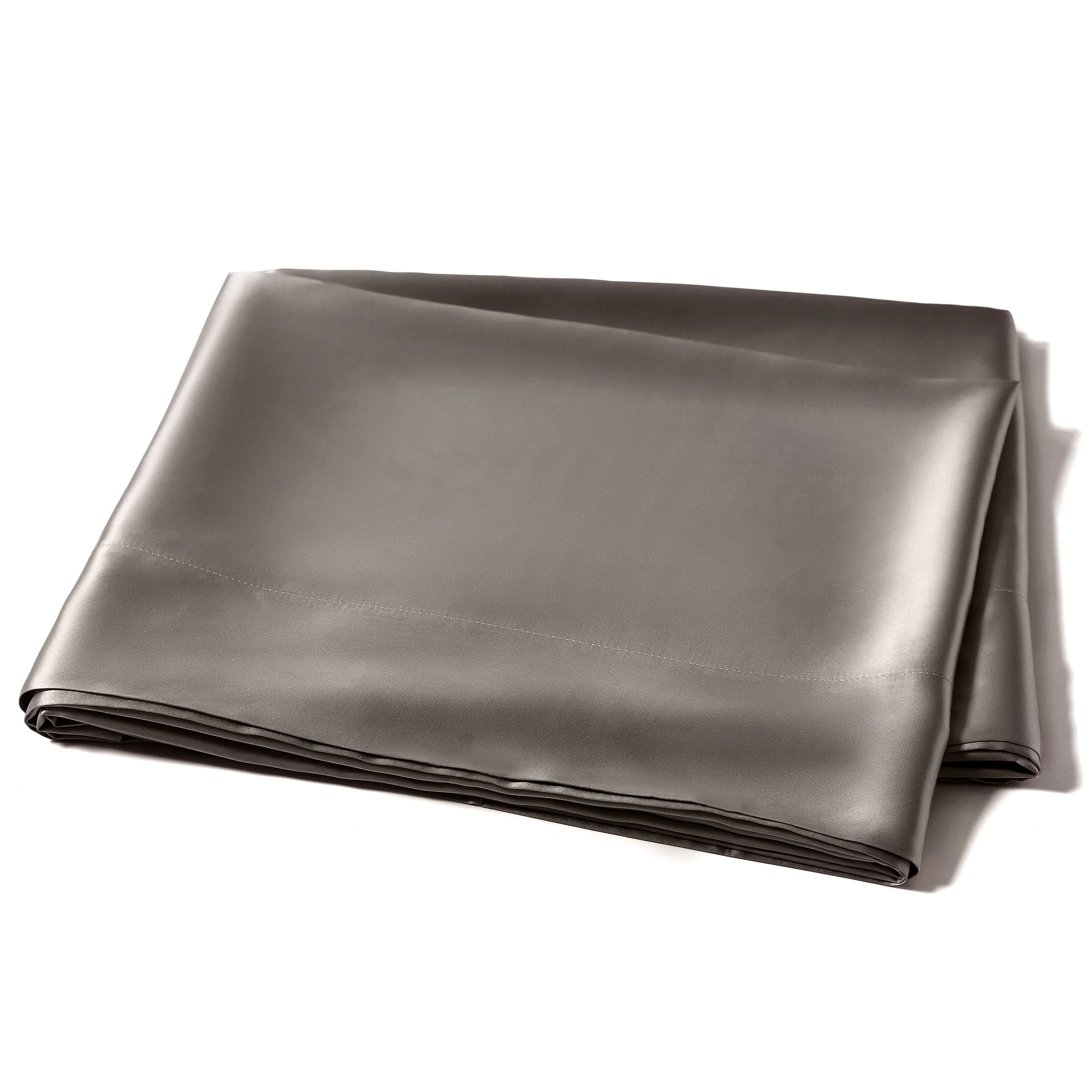 22 Momme Silk Flat Sheet - Gunmetal