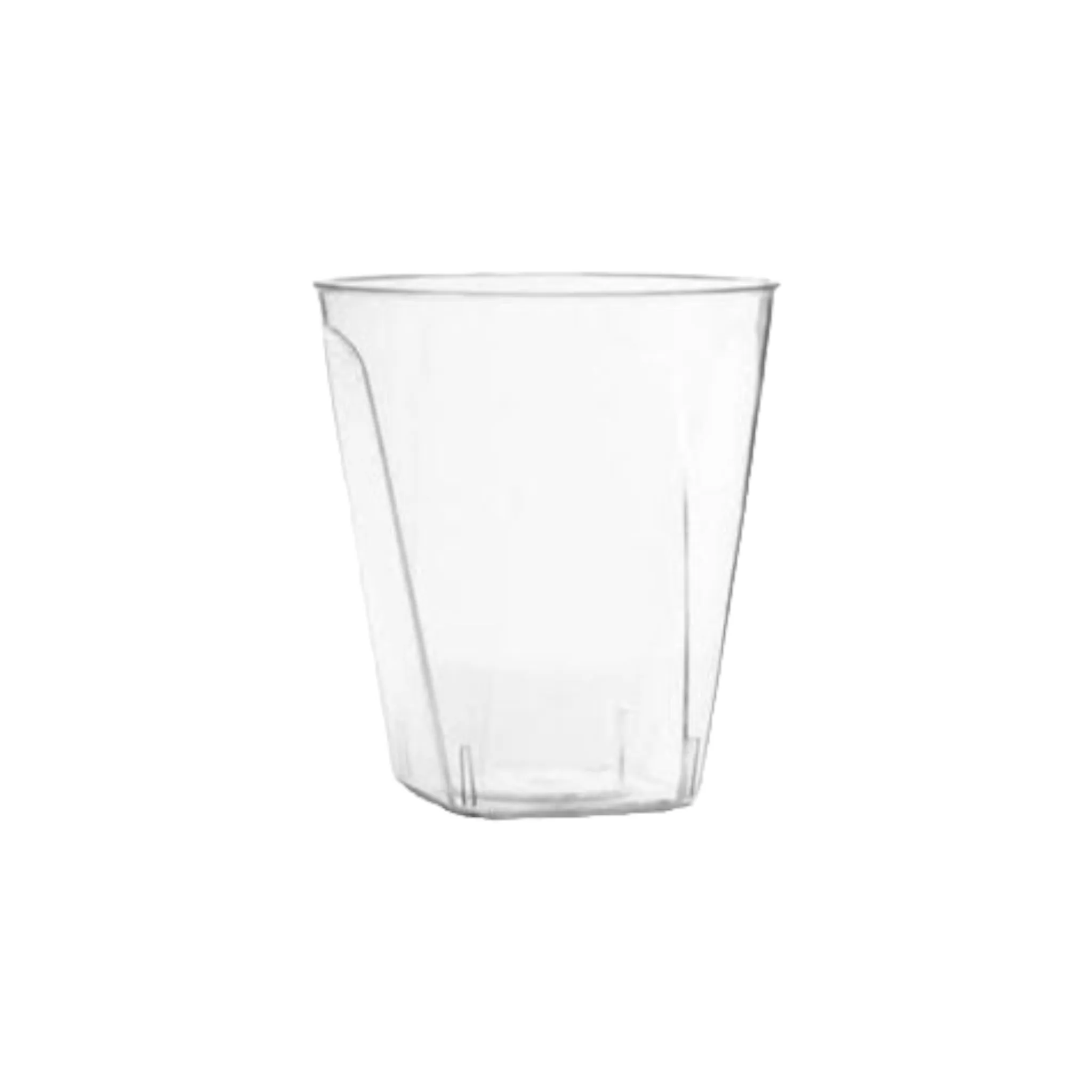 250ml Disposable Plastic Cup Square Clear 12pack