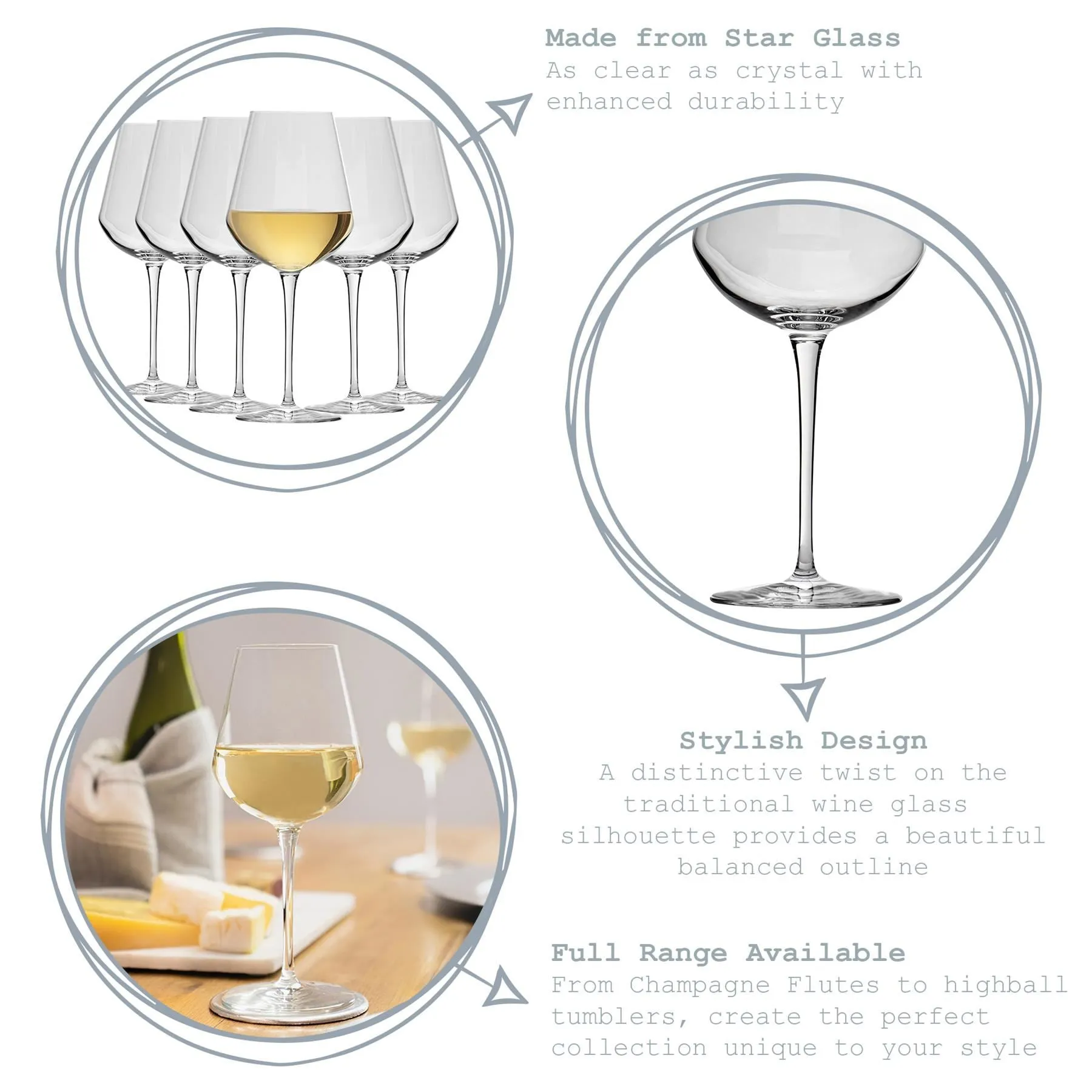 380ml Inalto Uno Wine Glasses - Pack of Six - By Bormioli Rocco