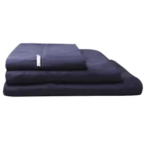 400TC Egyptian Cotton Sateen NAVY Sheet Set by Logan and Mason Platinum