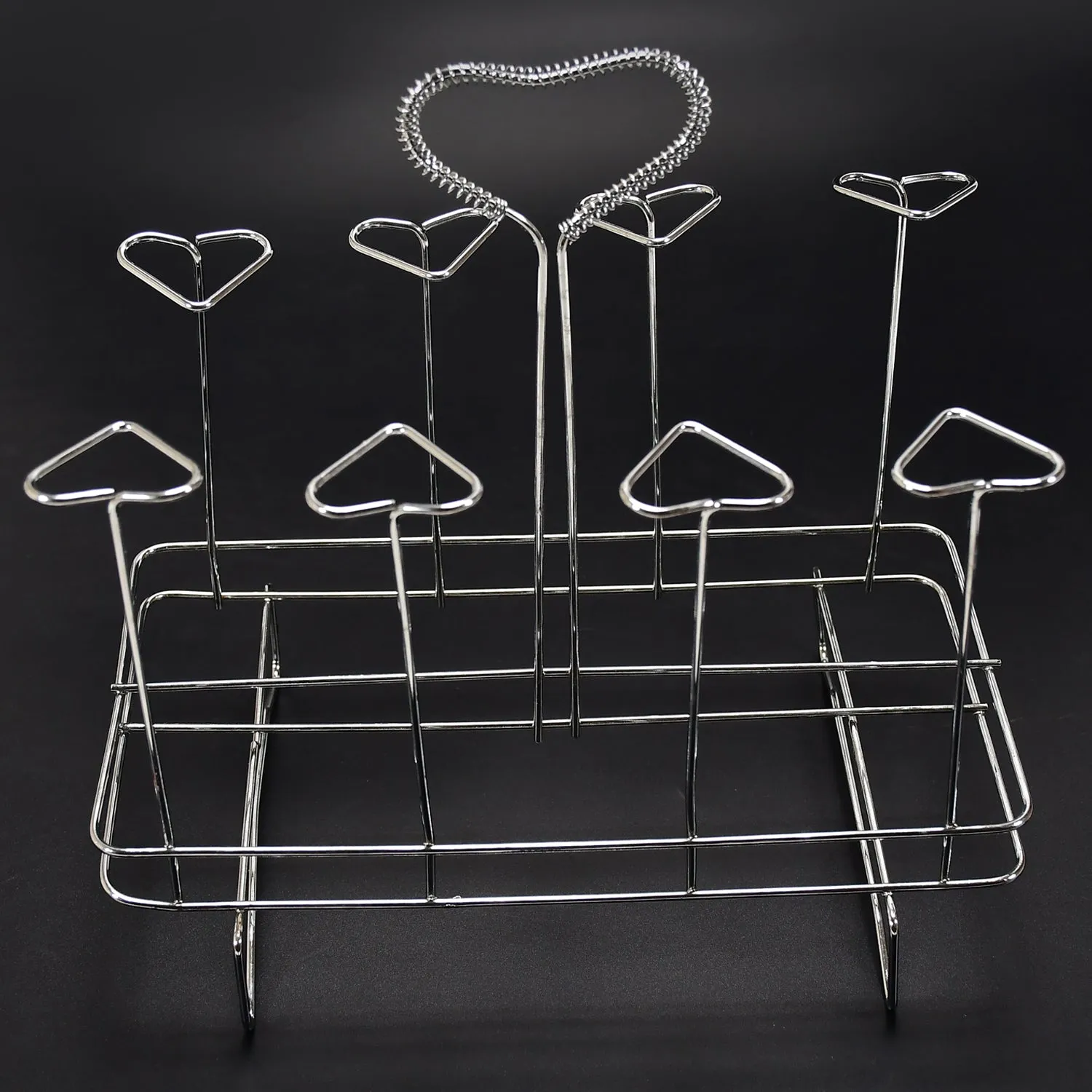 5132 Multipurpose Stainless Steel Glass Holder for Kitchen Dining Table ( 9 Glass Stand )