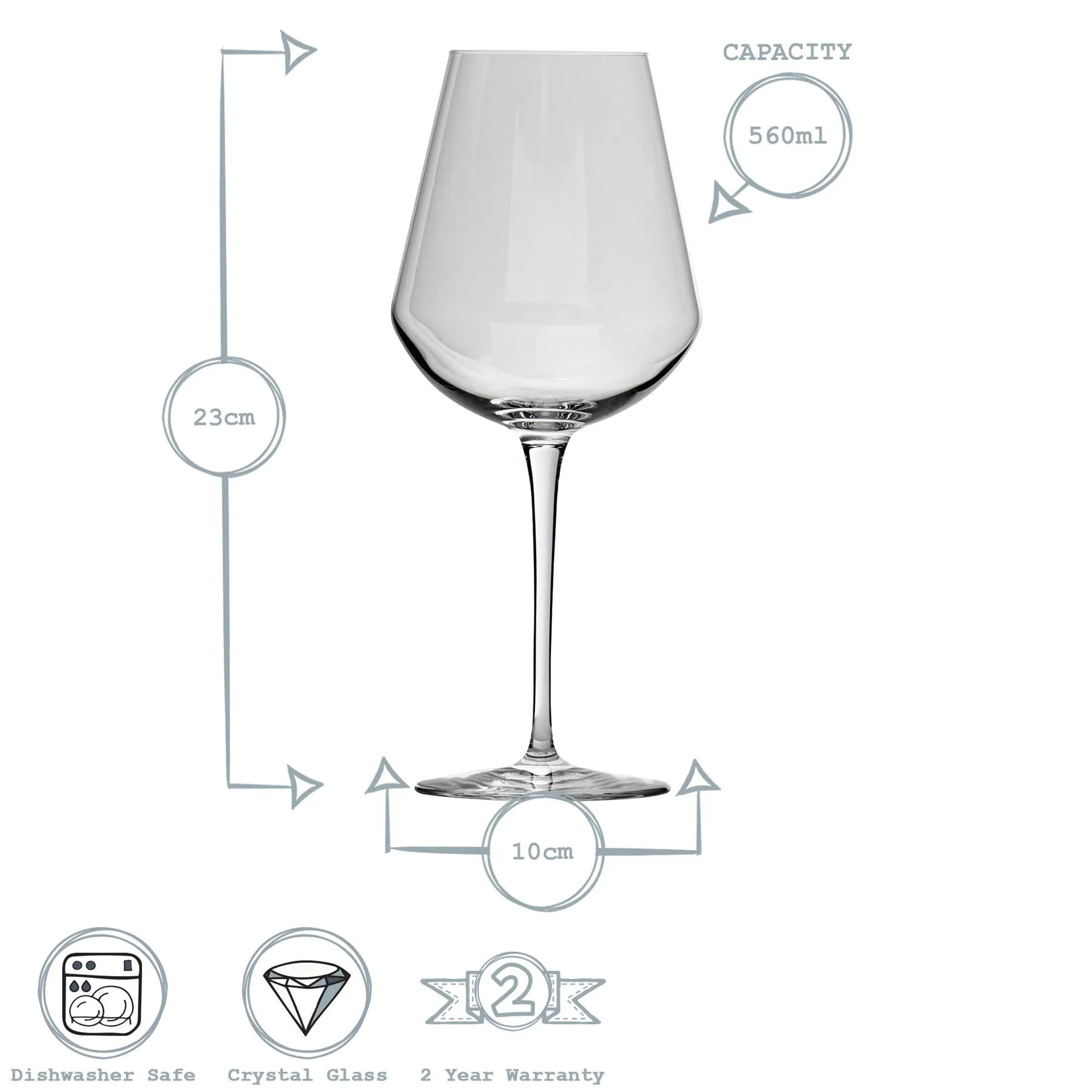 560ml Inalto Uno Wine Glasses - Pack of Six