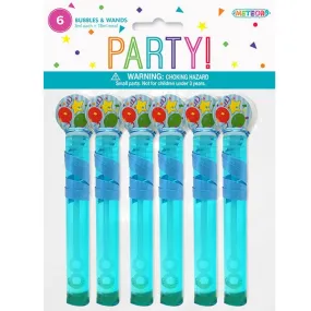 6pk Mini Bubble Wands - Blue