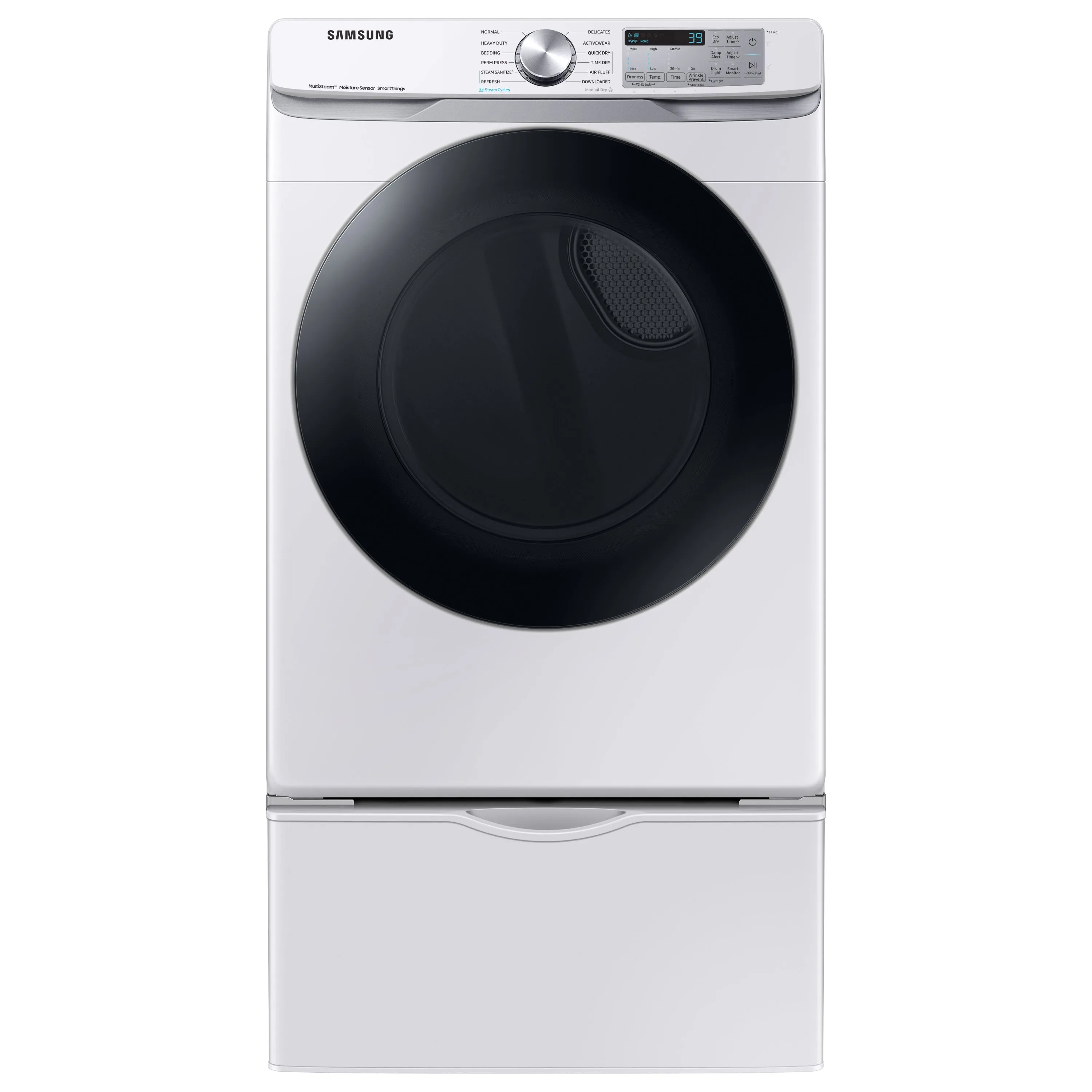 7.5 cu. ft. Smart Electric Dryer with Steam Sanitize  in White - (DVE45B6300W)