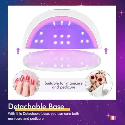 82W UV Nail Lamp, 41 LED Beads Quick Curing UV Light for Gel Nails Dryer with Auto Sensor,3 Timers & LCD Display Professional UV Led Nail Lamp, Salon-Quality Gel Nail Polish Dryer for Home Parties