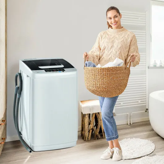 8.8 lbs Portable Full-Automatic Laundry Washing Machine with Drain Pump