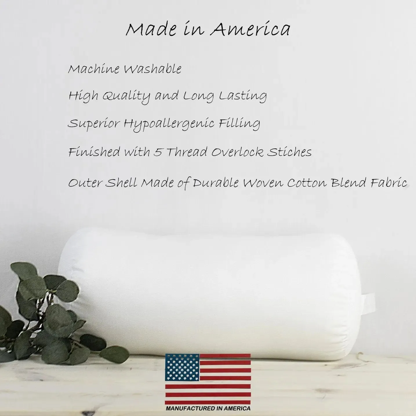 8x18 | Bolster Insert | Indoor Outdoor Hypoallergenic Polyester Fill | Quality Insert | Premium Insert