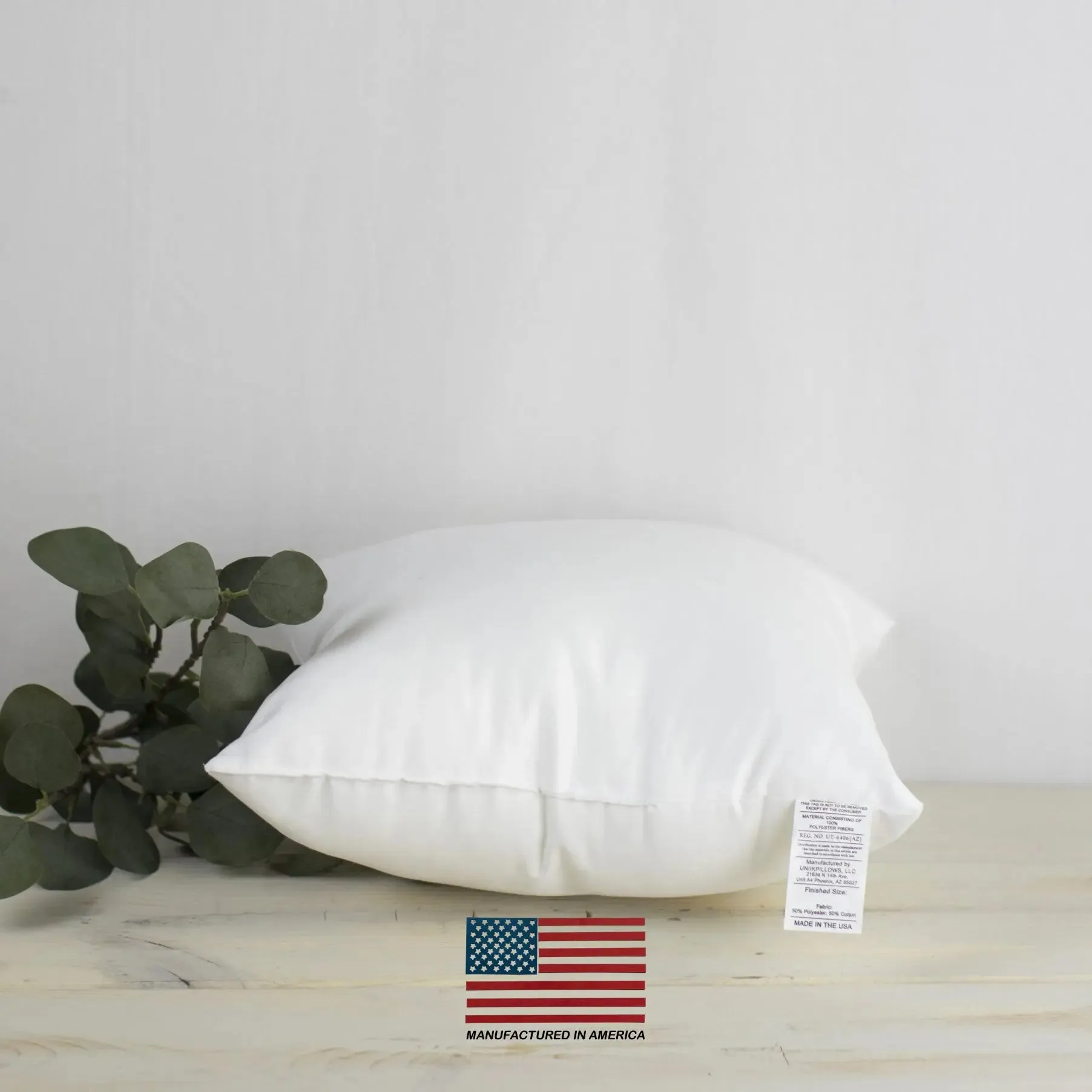 8x8 | Indoor Outdoor Hypoallergenic Polyester Pillow Insert | Quality Insert | Pillow Inners | Throw Pillow Insert | Square Pillow Inserts