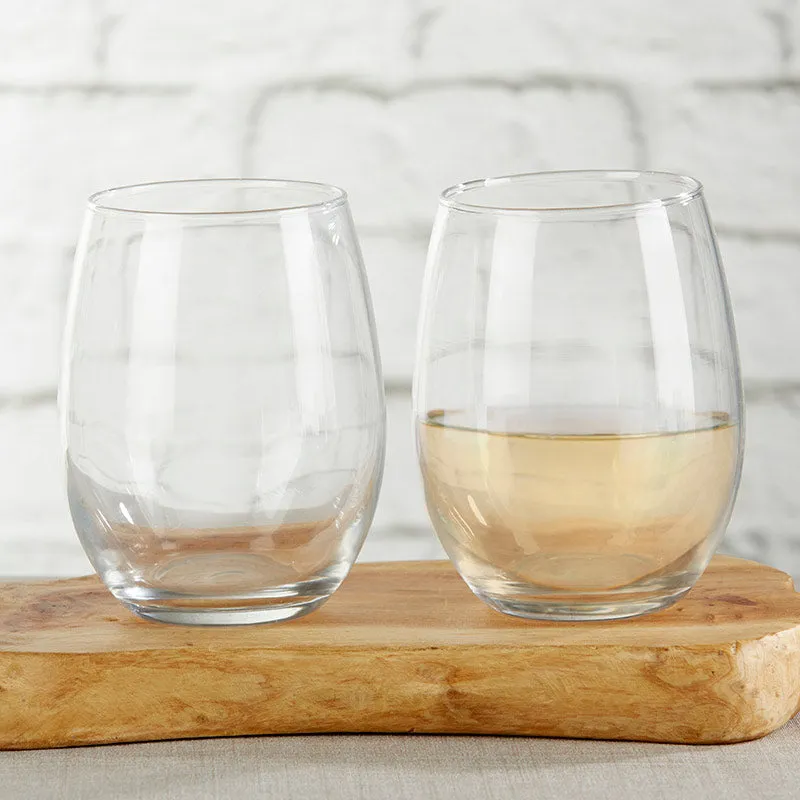 9 oz. Stemless Wine Glass - DIY (Set of 12)