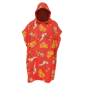 AFL Youth Hooded Towel - Gold Coast Suns - Kids - Beach Bath - OSFM