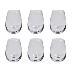 Alex Liddy Grand Cru 6 Piece Stemless White Wine Glass Set 470ml