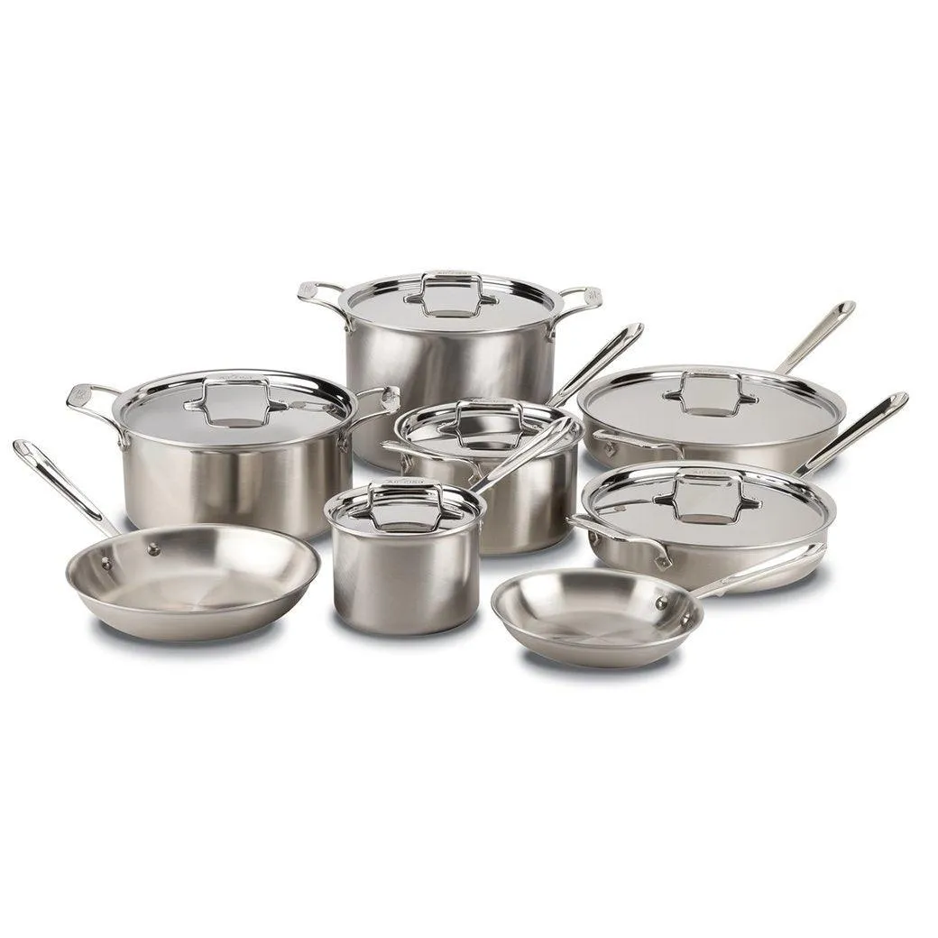 All-Clad d5 Brushed Stainless 14 Piece Cookware Set