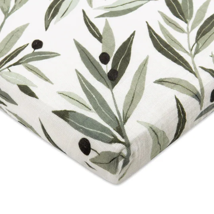 All-Stages Midi Crib Sheet | Olive Branches