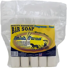 Amish Farm Soap 5-Bar Bag Fragance-Free White Bars