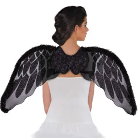 Angel Wings Black Marabou Faux Fur Feathers