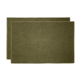 Angove OLIVE Bath Mat 2 Pack by Bambury