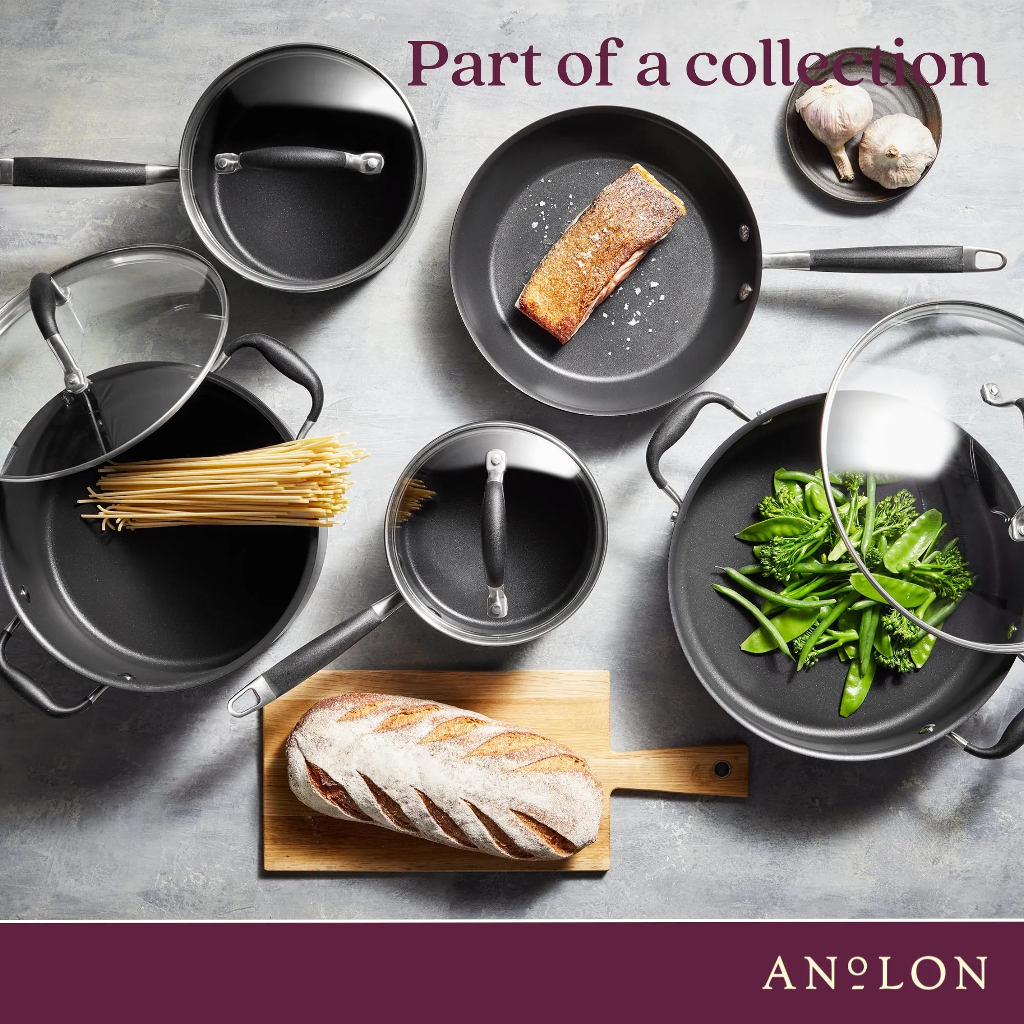 Anolon Advanced  Nonstick Induction 5 Piece Cookware Set