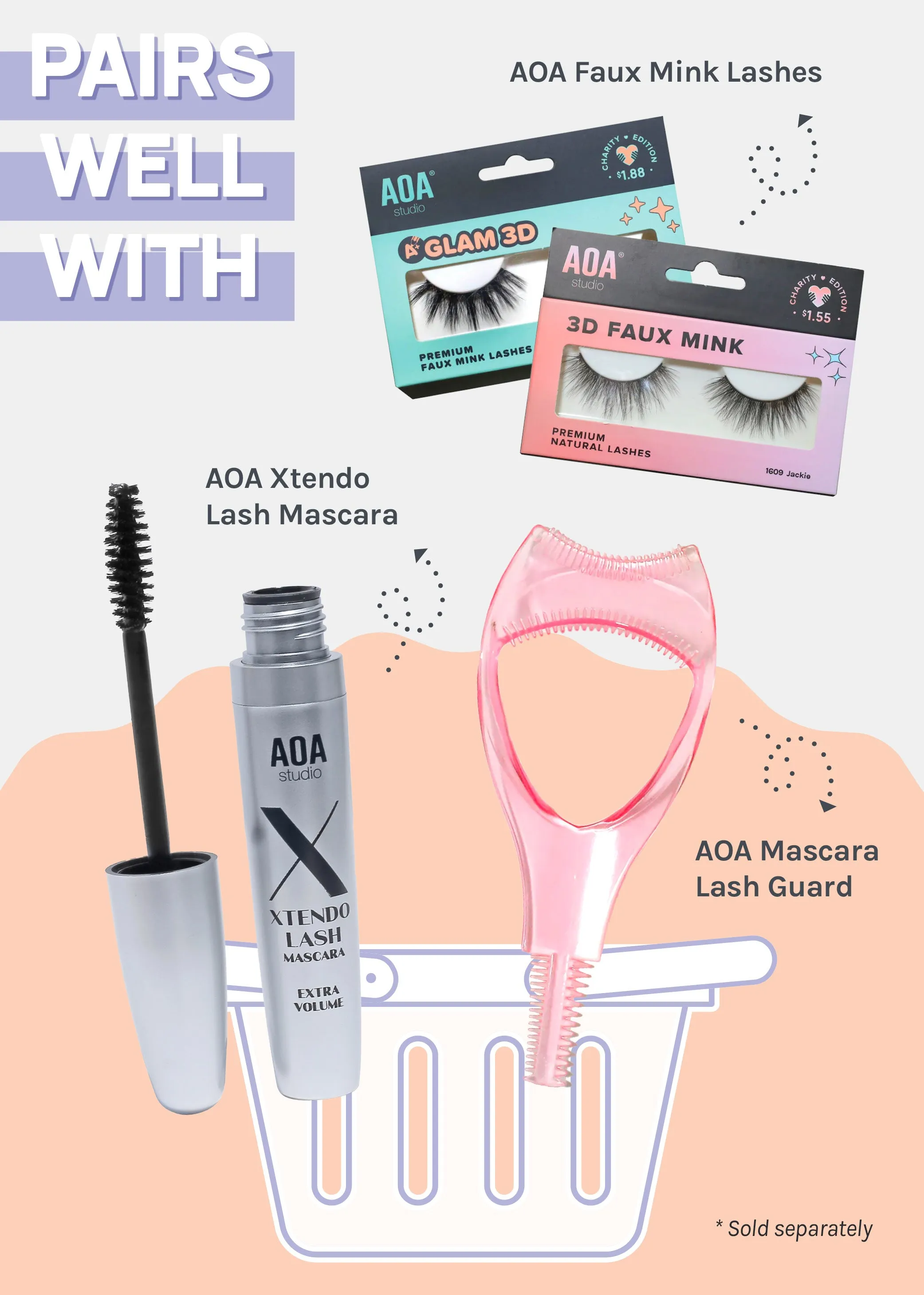 AOA Disposable Silicone Lash   Brow Wands