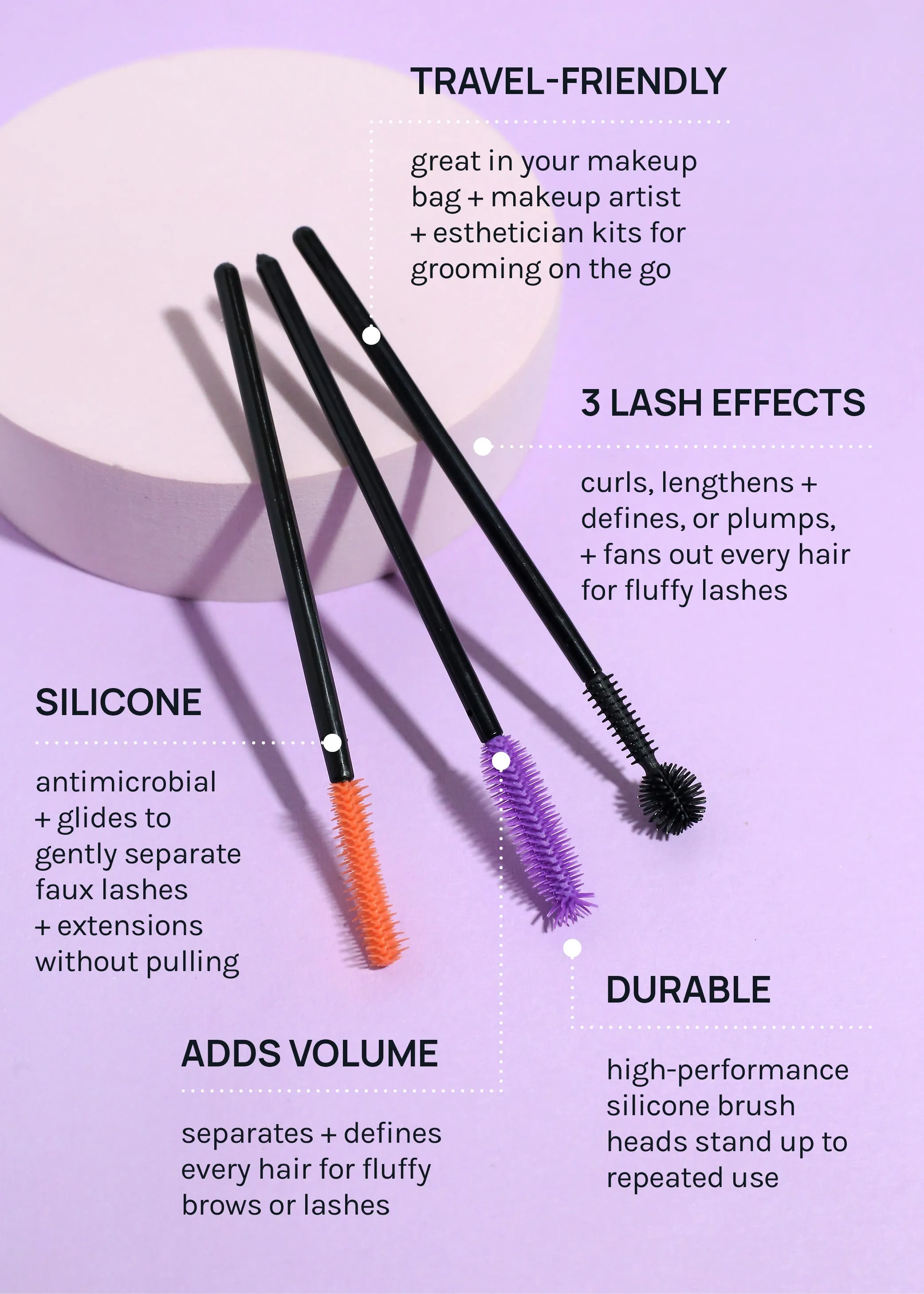 AOA Disposable Silicone Lash   Brow Wands