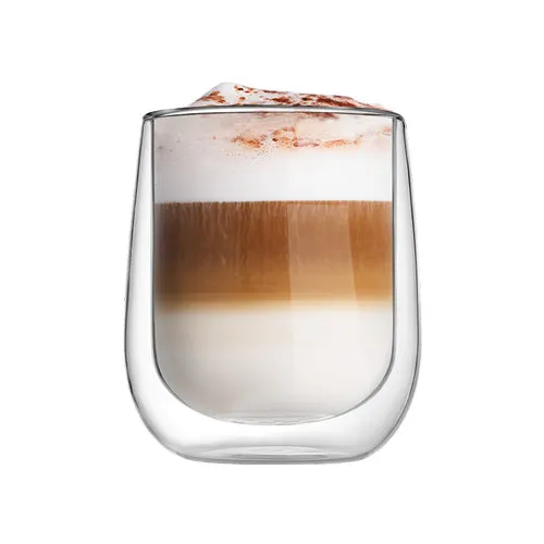 Aramoro Borosilicate Glass Double Wall Cup 300Ml 2Pcs/Set