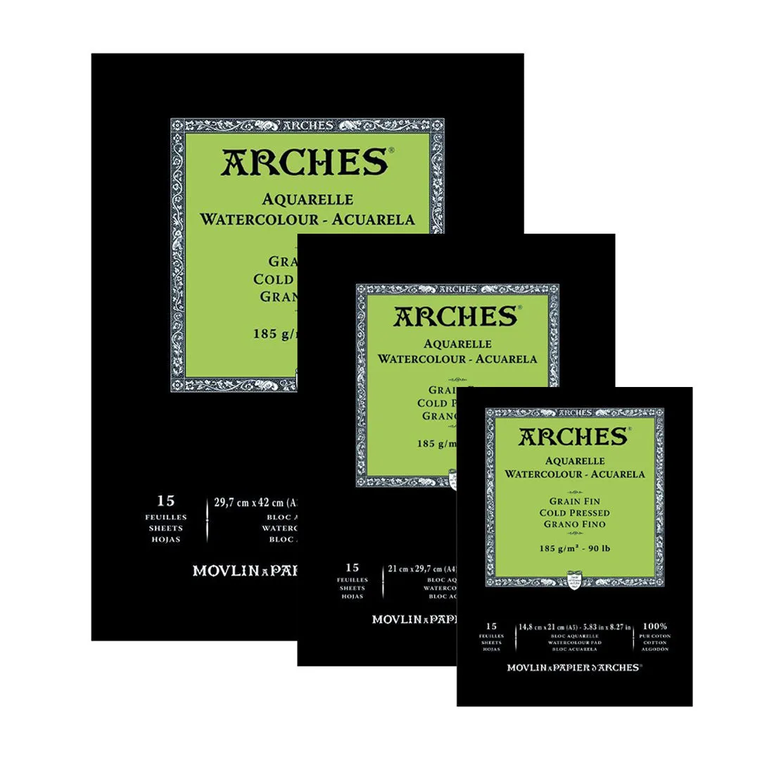 Arches Watercolour Pad 185gsm Cold Pressed