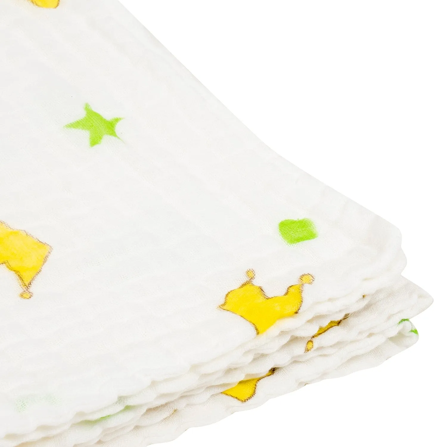 Baby Moo Crown 100% Cotton Ultra Soft Eco Friendly Absorbent Towel - White