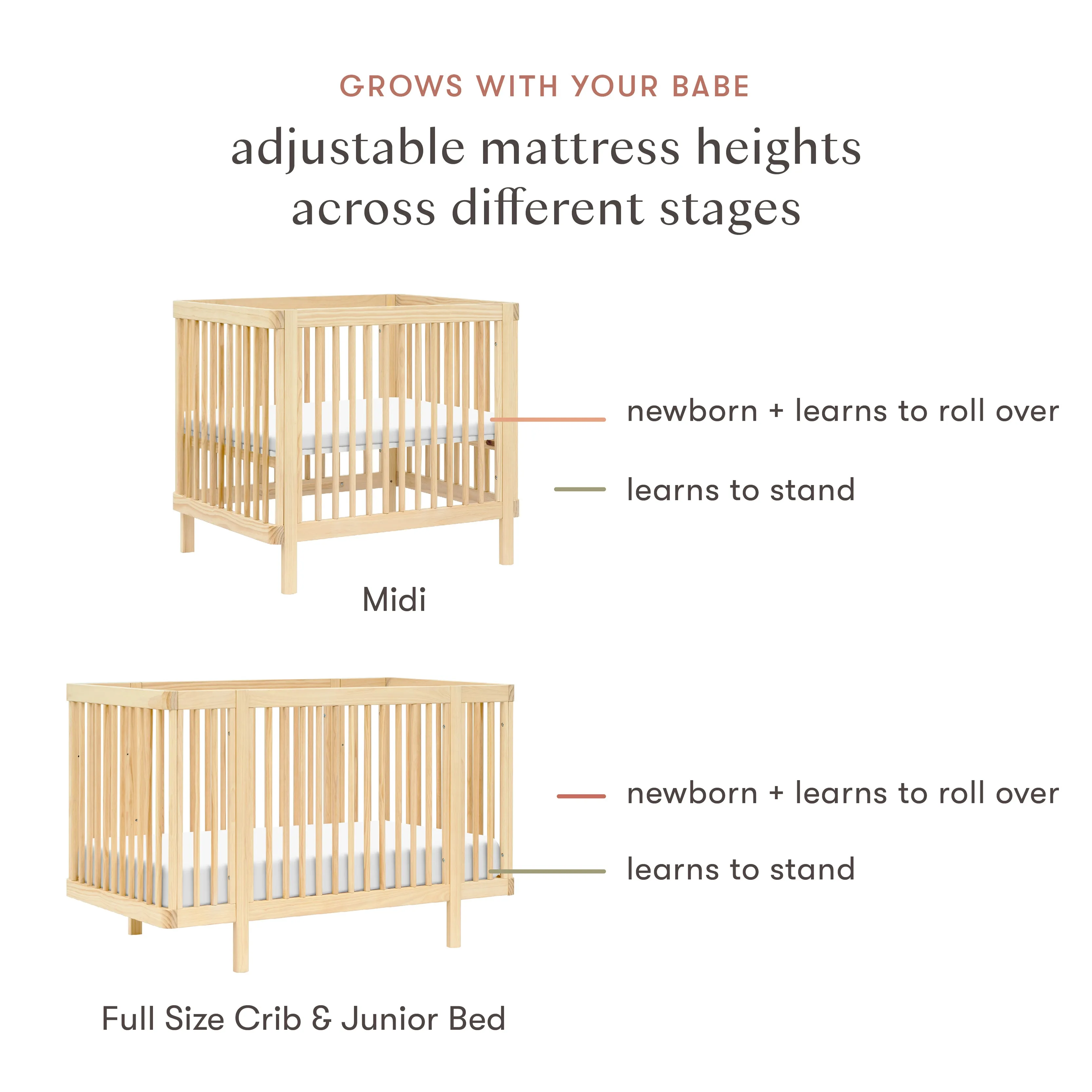 Babyletto Pogo 8-in-1 Convertible Crib with All-Stages Conversion Kits