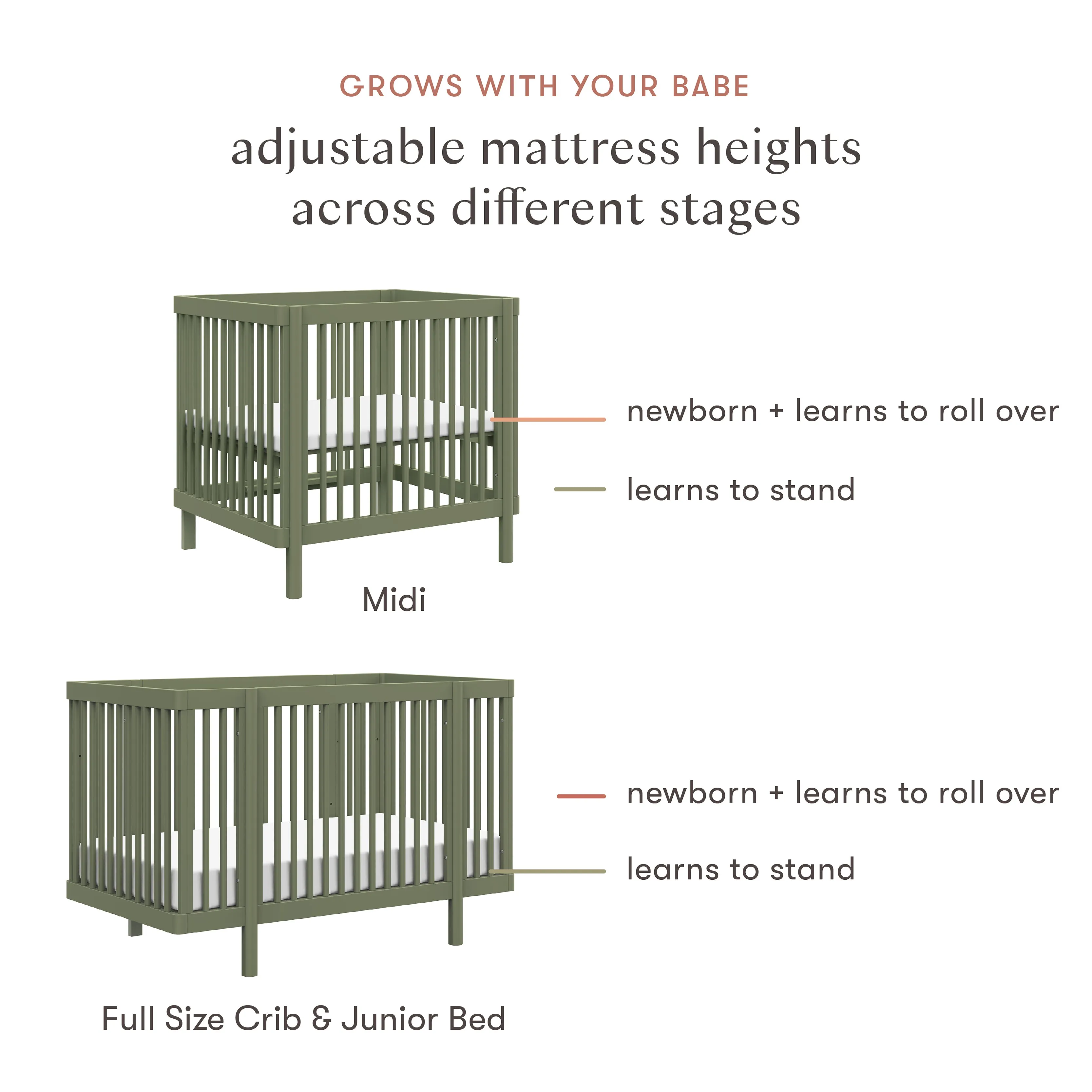 Babyletto Pogo 8-in-1 Convertible Crib with All-Stages Conversion Kits