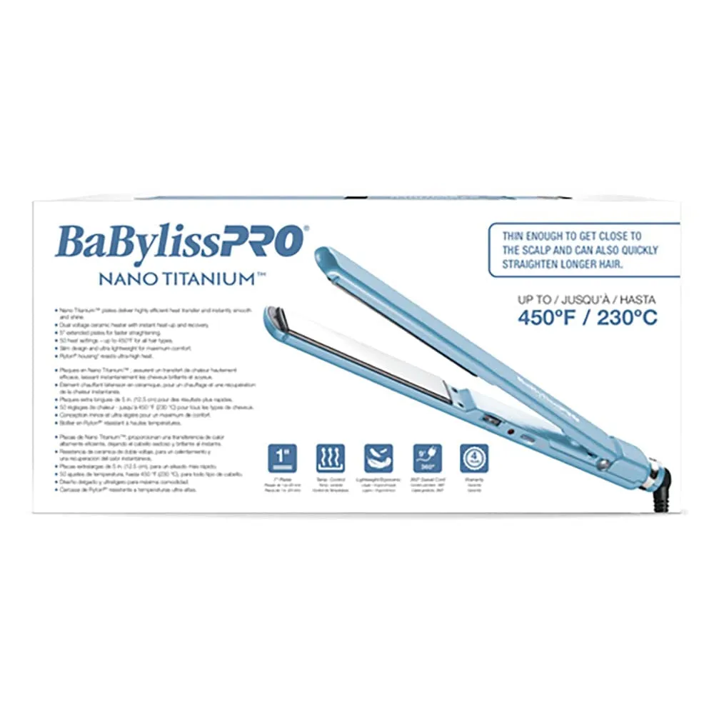 BaBylissPRO Nano Titanium 1" Ultra-Thin Straightening Iron BNT4072TUC