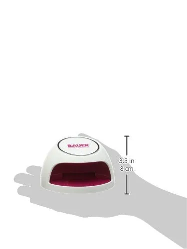 Bauer Professional 38750 Quick Dry UV Nail Lamp / Touch Activated Nails Dryer / Battery Operated & Portable / Works On Both Fingers & Toes / Salon Quality Finishes