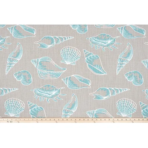 Beach Treasure Fountain Slub Canvas Fabric