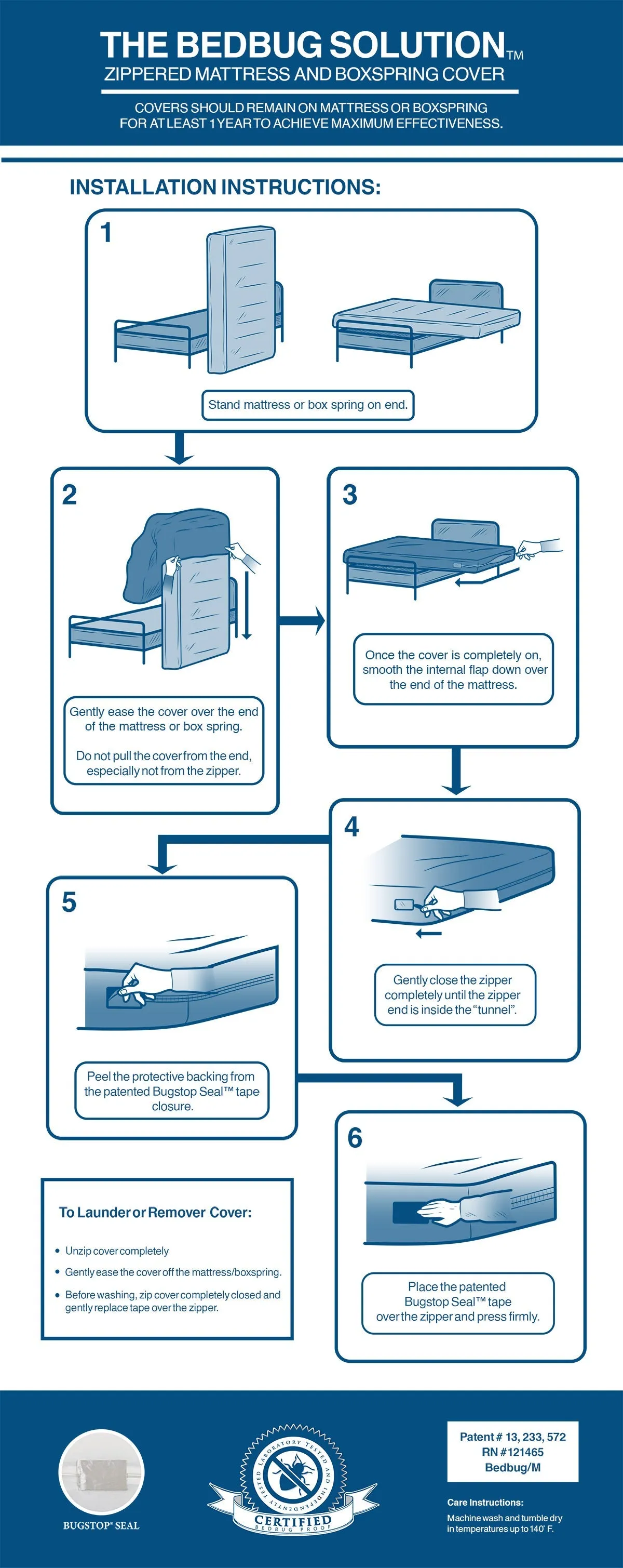 BedBug Solution™ Hybrid Zippered Mattress Encasing - Stretches To Fit 9-12" Mattresses