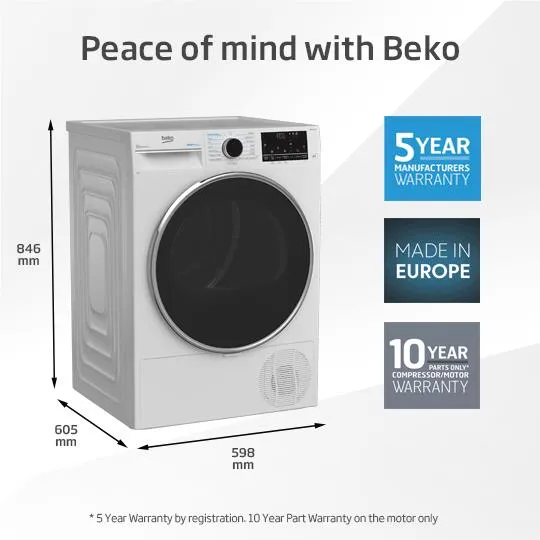 Beko BDPB802SW 8kg Heat Pump Dryer (White)