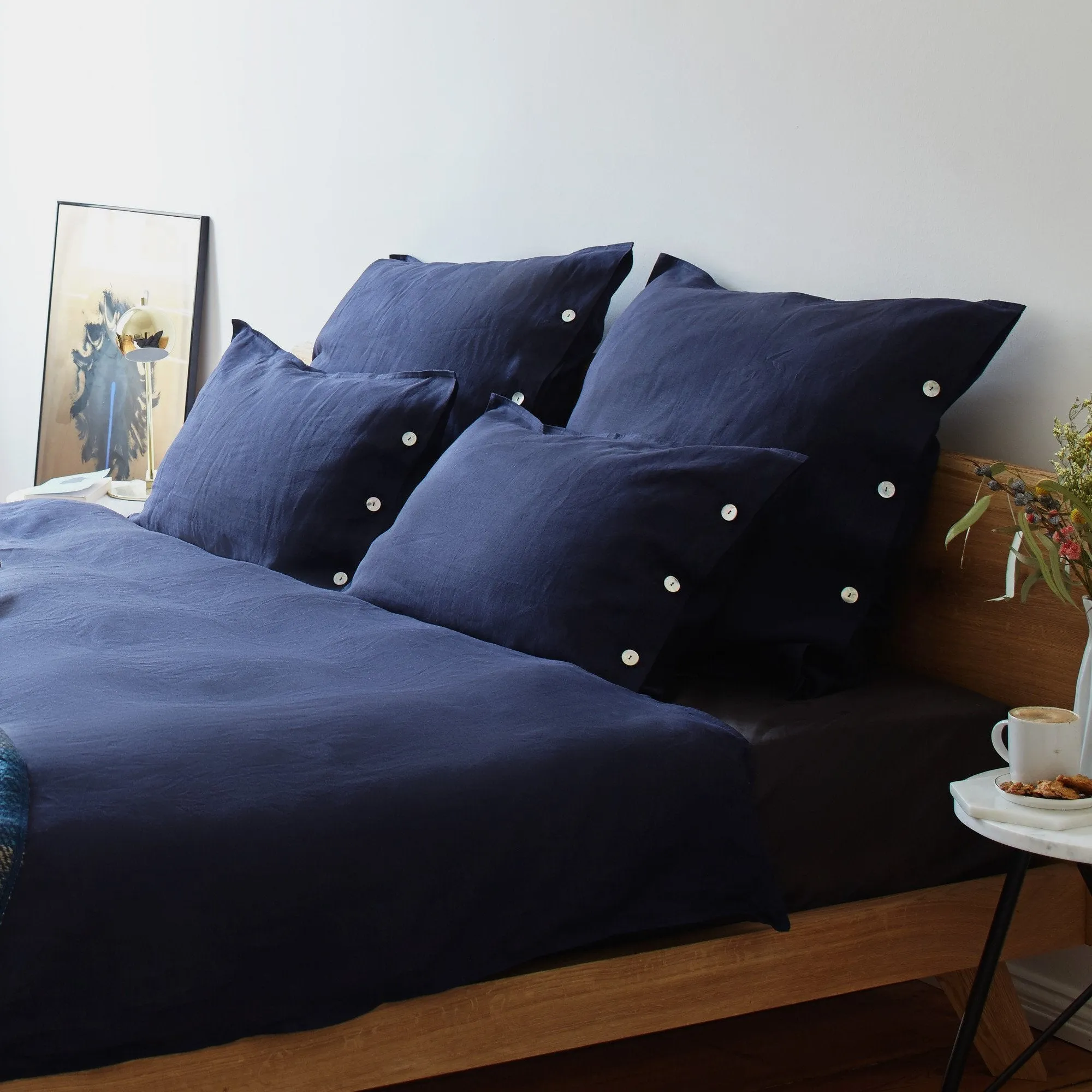 Bellvis Linen Bed Linen [Dark blue]