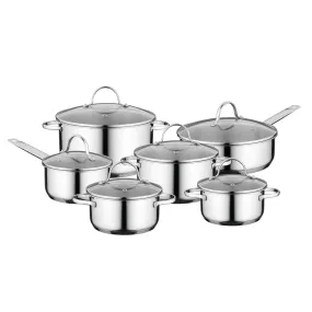 BergHOFF Essentials Comfort 12Pc 18/10 Stainless Steel Cookware Set