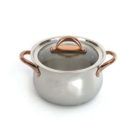 BergHOFF Ouro Gold 18/10 Stainless Steel 8" Stockpot with Glass Lid, 5qt.