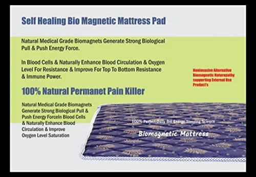 BIO Magnetic Mattress Protector with 2 Pillow (5X6 feet) Maroon