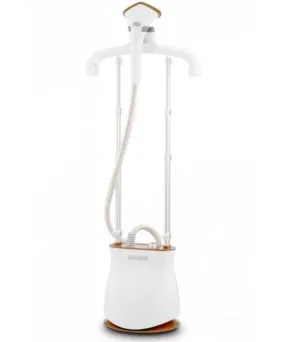 Black Decker, Garment Steamer with Twin Pole and Ironing Board 1.5 L 2400W White/Gold, GST2400