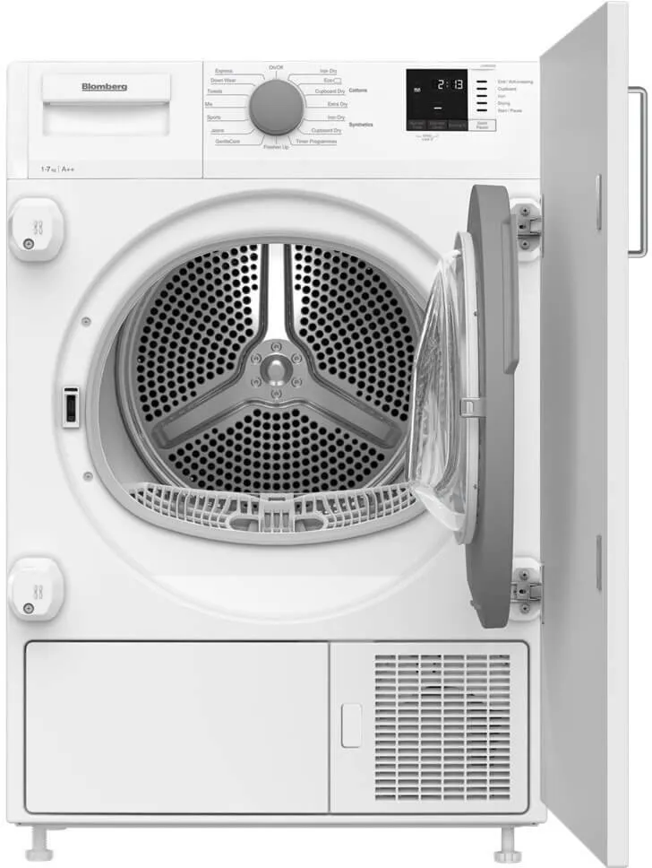 Blomberg LTIP07310 7kg Integrated Heat Pump Tumble Dryer, 59.7cm Wide - White