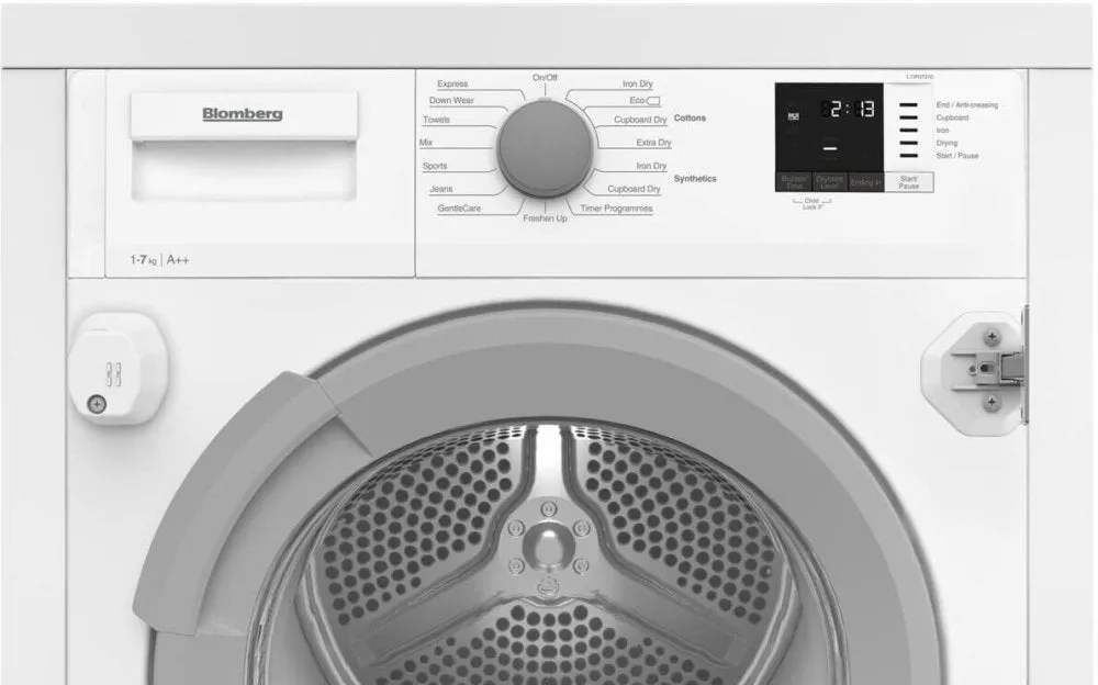 Blomberg LTIP07310 7kg Integrated Heat Pump Tumble Dryer, 59.7cm Wide - White