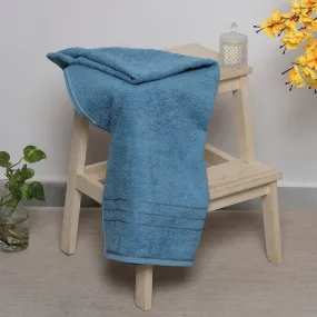 Blue Cotton 350 GSM Bath Towel