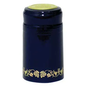 Blue with Gold Grapes PVC Capsules - 62 ct.