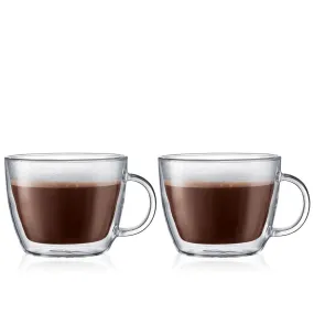 Bodum Bistro 15 oz Double Wall Café Latte Cups 2-Pack