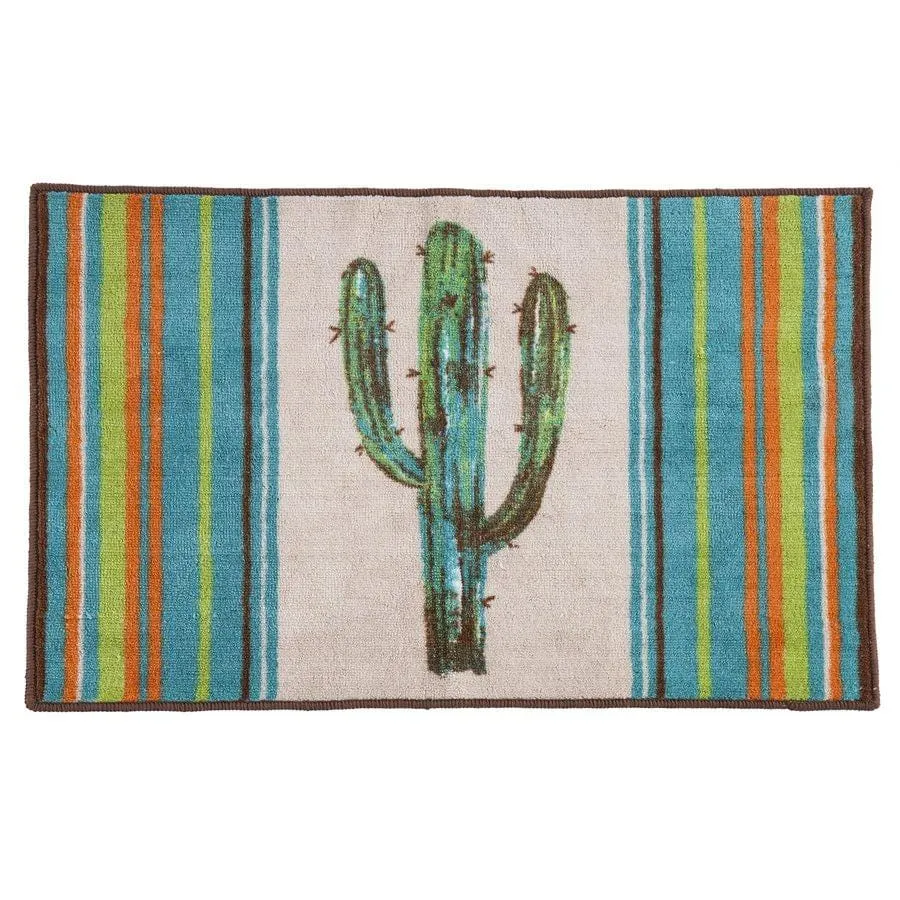 Cactus 8PC Bath Accessory and Cream Towel Set