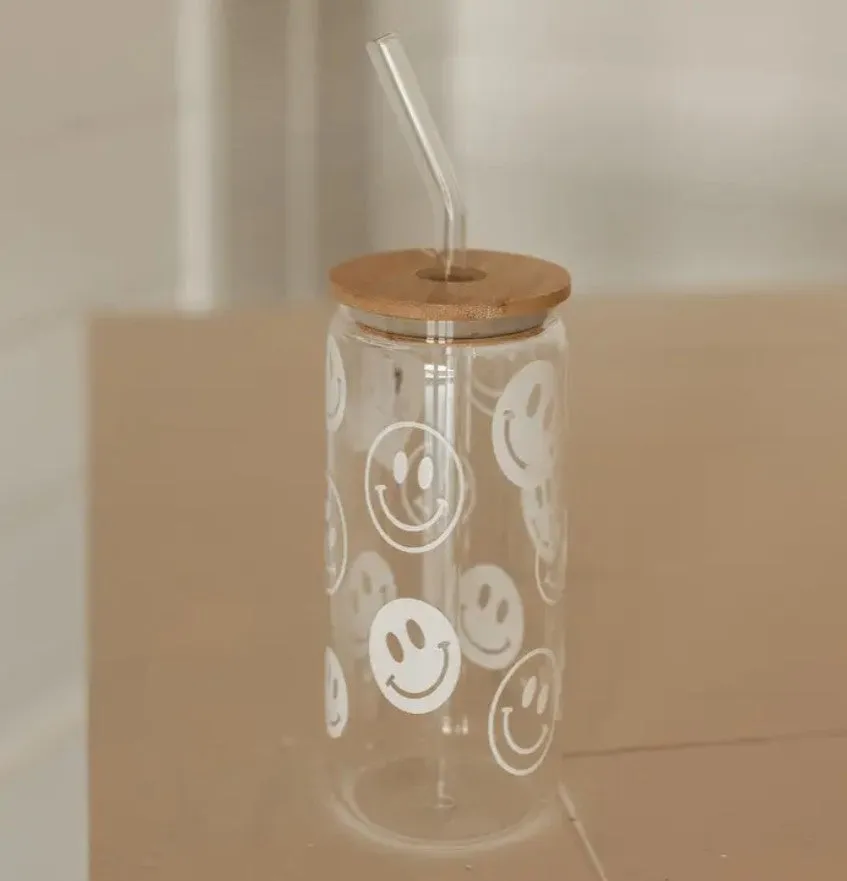 Can Glass w/Lids- 6 Designs!