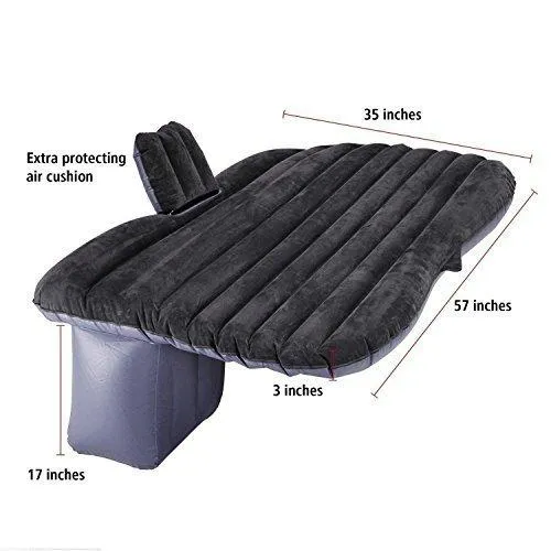 Car Bed Mattress with Two Air Pillows, CAR BED Inflatable Car Air Mattress with Pump (Portable) Travel, Camping