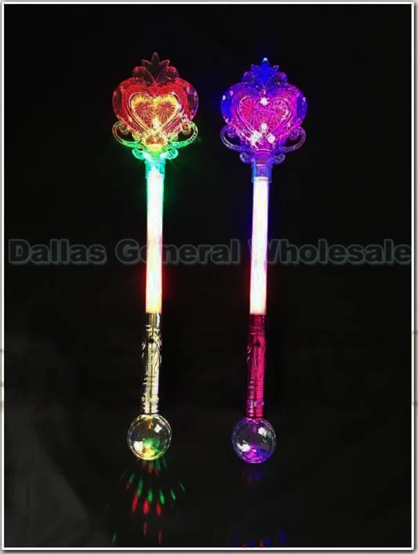 Carnival Glow In Dark Heart Wands Wholesale