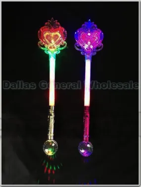 Carnival Glow In Dark Heart Wands Wholesale